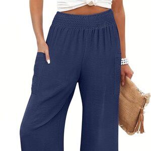 ANRABESS Womens Wide Leg Palazzo Capri Pants 2026 Summer Casual Loose High Waist